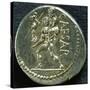 Denarius of Julius Caesar Depicting Aeneas and Anchises, 50 BC, Verso, Roman Coins BC-null-Stretched Canvas