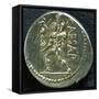 Denarius of Julius Caesar Depicting Aeneas and Anchises, 50 BC, Verso, Roman Coins BC-null-Framed Stretched Canvas