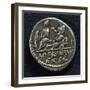 Denarius of Lucius Calpurnius Piso and Quintus Servilius Caepio Depicting Two Questors Seated-null-Framed Giclee Print