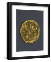 Denarius of Manuel I Komnenos, Byzantine Emperor, Verso. Byzantine Coins, 12th Century-null-Framed Premium Giclee Print