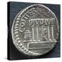 Denarius of Octavian Depicting Temple Dedicated to Deified Julius Caesar, 37-33 BC-null-Stretched Canvas