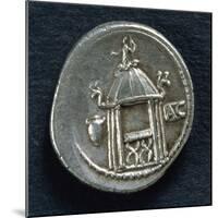 Denarius of Quintus Cassius Longinus Depicting Temple of Vesta, Roman Coins BC-null-Mounted Giclee Print