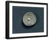 Denarius of the Moneyer Titus Carisius Depicting Coinage Tools, 45 B.C., Republican Age, Silver-null-Framed Giclee Print