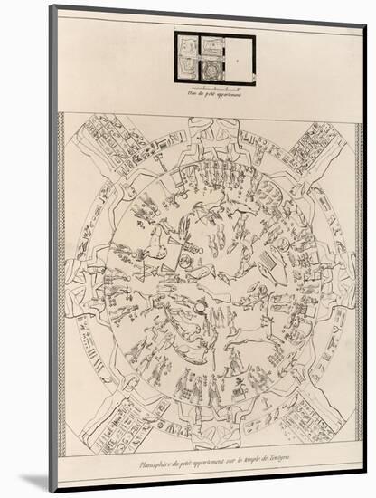 Dendera Zodiac From the Temple of Hathor-null-Mounted Photographic Print