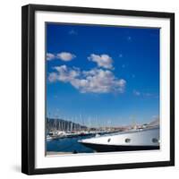 Denia Alicante Marina Boats in Blue Mediterranean Spain-holbox-Framed Photographic Print