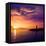 Denia Sunset Lighthouse at Dusk in Alicante at Spain-Natureworld-Framed Stretched Canvas