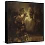 Denial of St. Peter-Rembrandt van Rijn-Framed Stretched Canvas