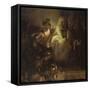 Denial of St. Peter-Rembrandt van Rijn-Framed Stretched Canvas