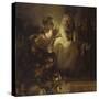 Denial of St. Peter-Rembrandt van Rijn-Stretched Canvas