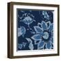 Denim Floral 1-Diane Stimson-Framed Art Print