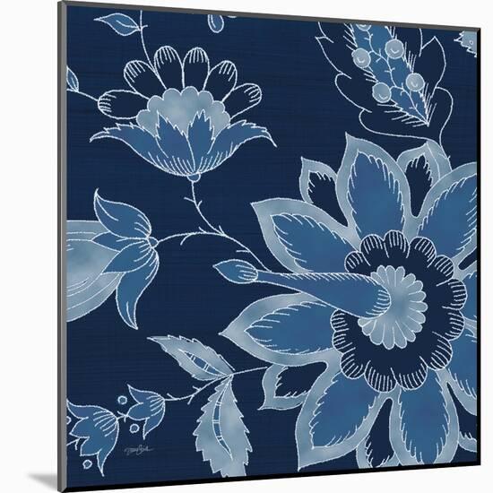 Denim Floral 1-Diane Stimson-Mounted Art Print