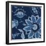 Denim Floral 1-Diane Stimson-Framed Art Print