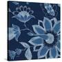 Denim Floral 1-Diane Stimson-Stretched Canvas