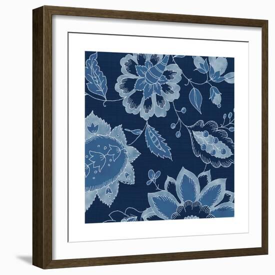 Denim Floral 2-Diane Stimson-Framed Premium Giclee Print