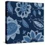 Denim Floral 2-Diane Stimson-Stretched Canvas