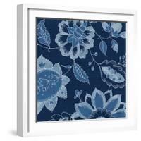 Denim Floral 2-Diane Stimson-Framed Art Print