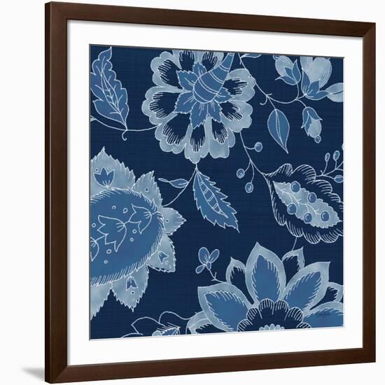 Denim Floral 2-Diane Stimson-Framed Art Print