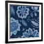 Denim Floral 2-Diane Stimson-Framed Art Print