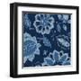 Denim Floral 2-Diane Stimson-Framed Art Print