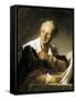 Denis Diderot-Jean-Honoré Fragonard-Framed Stretched Canvas