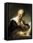 Denis Diderot-Jean-Honoré Fragonard-Framed Stretched Canvas