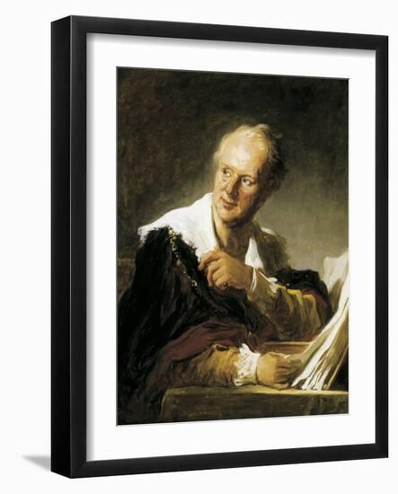 Denis Diderot-Jean-Honoré Fragonard-Framed Art Print