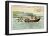 Denis Papin's First Steam Powered Boat, 18th Century-null-Framed Giclee Print