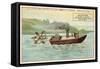 Denis Papin's First Steam Powered Boat, 18th Century-null-Framed Stretched Canvas