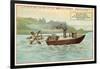 Denis Papin's First Steam Powered Boat, 18th Century-null-Framed Giclee Print