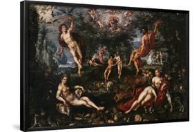 Denis van Alsloot; Hendrik de Clerck / 'Paradise and the Four Elements', 1606-1609, Flemish Scho...-DENIS VAN ALSLOOT-Framed Poster