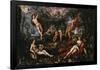 Denis van Alsloot; Hendrik de Clerck / 'Paradise and the Four Elements', 1606-1609, Flemish Scho...-DENIS VAN ALSLOOT-Framed Poster