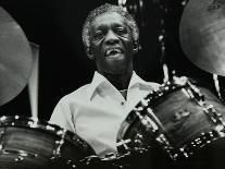 Art Blakey on Stage with the Jazz Messengers at the Forum Theatre, Hatfield, Hertfordshire, 1978-Denis Williams-Photographic Print