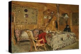 Denise Natanson and Marcelle Aron at the Summer House, Villerville, Normandie-Edouard Vuillard-Stretched Canvas