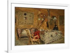 Denise Natanson and Marcelle Aron at the Summer House, Villerville, Normandie-Edouard Vuillard-Framed Giclee Print