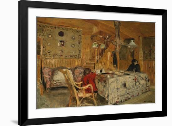 Denise Natanson and Marcelle Aron at the Summer House, Villerville, Normandie-Edouard Vuillard-Framed Giclee Print