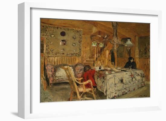 Denise Natanson and Marcelle Aron at the Summer House, Villerville, Normandie-Edouard Vuillard-Framed Giclee Print