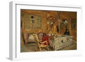 Denise Natanson and Marcelle Aron at the Summer House, Villerville, Normandie-Edouard Vuillard-Framed Giclee Print