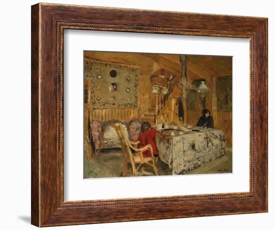 Denise Natanson and Marcelle Aron at the Summer House, Villerville, Normandy, C.1910-Edouard Vuillard-Framed Giclee Print