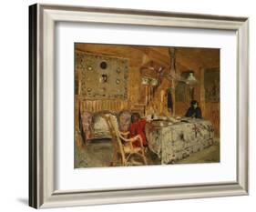 Denise Natanson and Marcelle Aron at the Summer House, Villerville, Normandy, C.1910-Edouard Vuillard-Framed Giclee Print