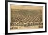 Denison, Texas - Panoramic Map-Lantern Press-Framed Premium Giclee Print