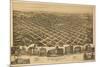 Denison, Texas - Panoramic Map-Lantern Press-Mounted Premium Giclee Print