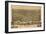 Denison, Texas - Panoramic Map-Lantern Press-Framed Art Print