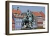 Denmark, Copenhagen, Nyhavn district in city center. Statue of the Bishop of Absalon-Alan Klehr-Framed Photographic Print