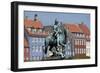 Denmark, Copenhagen, Nyhavn district in city center. Statue of the Bishop of Absalon-Alan Klehr-Framed Photographic Print