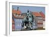 Denmark, Copenhagen, Nyhavn district in city center. Statue of the Bishop of Absalon-Alan Klehr-Framed Photographic Print