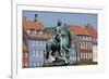 Denmark, Copenhagen, Nyhavn district in city center. Statue of the Bishop of Absalon-Alan Klehr-Framed Photographic Print