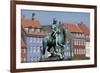 Denmark, Copenhagen, Nyhavn district in city center. Statue of the Bishop of Absalon-Alan Klehr-Framed Photographic Print