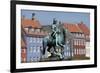 Denmark, Copenhagen, Nyhavn district in city center. Statue of the Bishop of Absalon-Alan Klehr-Framed Photographic Print