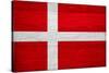 Denmark Flag Design with Wood Patterning - Flags of the World Series-Philippe Hugonnard-Stretched Canvas