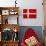 Denmark Flag Design with Wood Patterning - Flags of the World Series-Philippe Hugonnard-Art Print displayed on a wall